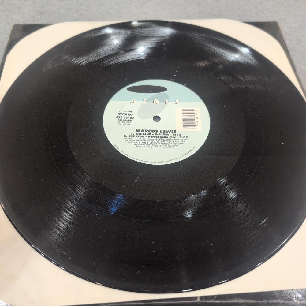 Marcus Lewis The Club 12" Vinyl Single 1988 Aegis Records 4Z9 08180 Francois K - Picture 7 of 8